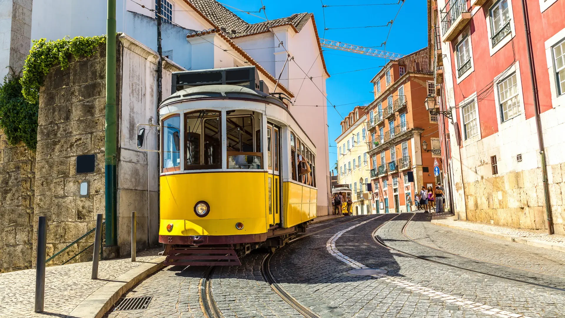Vintage,Tram,In,The,City,Center,Of,Lisbon,Lisbon,,Portugal